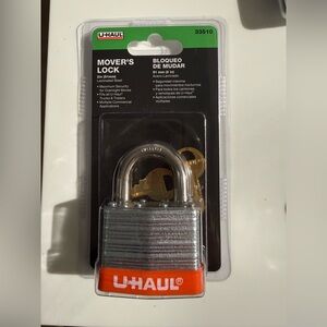 NEW IN BOX: U-Haul Mover's Lock with Keys; 2inch laminated steel
